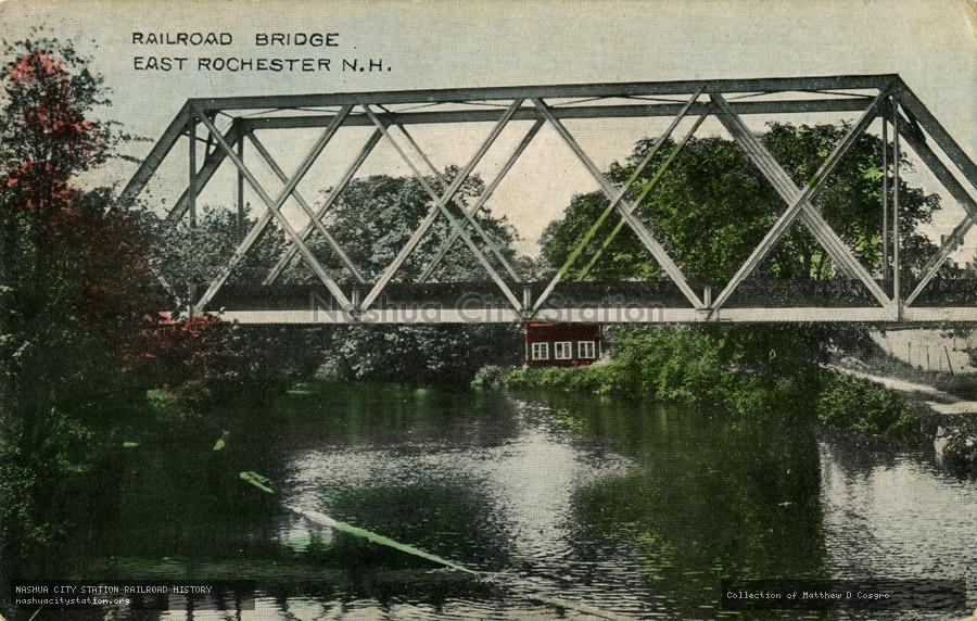 Postcard: Railroad Bridge, East Rochester, N.H.